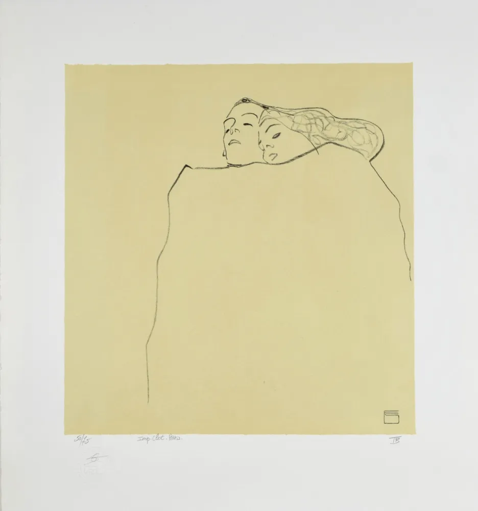 Lithographie Schiele - Couple Endormi, 1909 | Sleeping Couple, 1909
