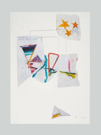 Lithographie Schifano - Composizione