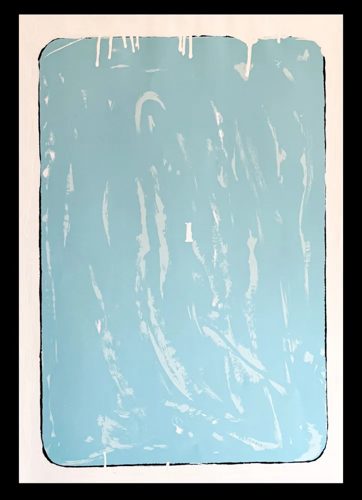 Sérigraphie Schifano - Mario Schifano (1934–1998) - Monochrome - Materic serigraphy with enamels on cardboard - 1975