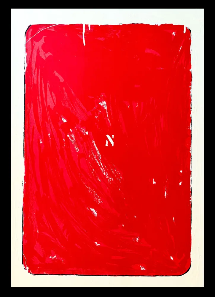 Sérigraphie Schifano - Mario Schifano (1934–1998) - Monochrome - Materic serigraphy with enamels on cardboard - 1975