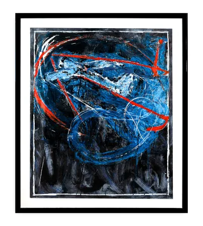 Sérigraphie Schifano - Mario Schifano ( 1934 - 1998 ) - NAVIGATORE NOTTURNO - Enamel screen print in 45 colors on Magnani paper - 1989