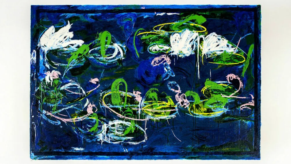 Lithographie Schifano - Mario Schifano (1934–1998) - Watherlillies - Enamel screen printing - 1988