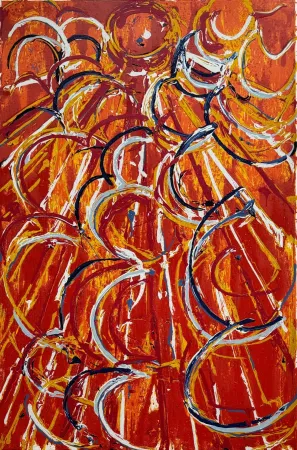 Sérigraphie Schifano - Nella vetrata rossa