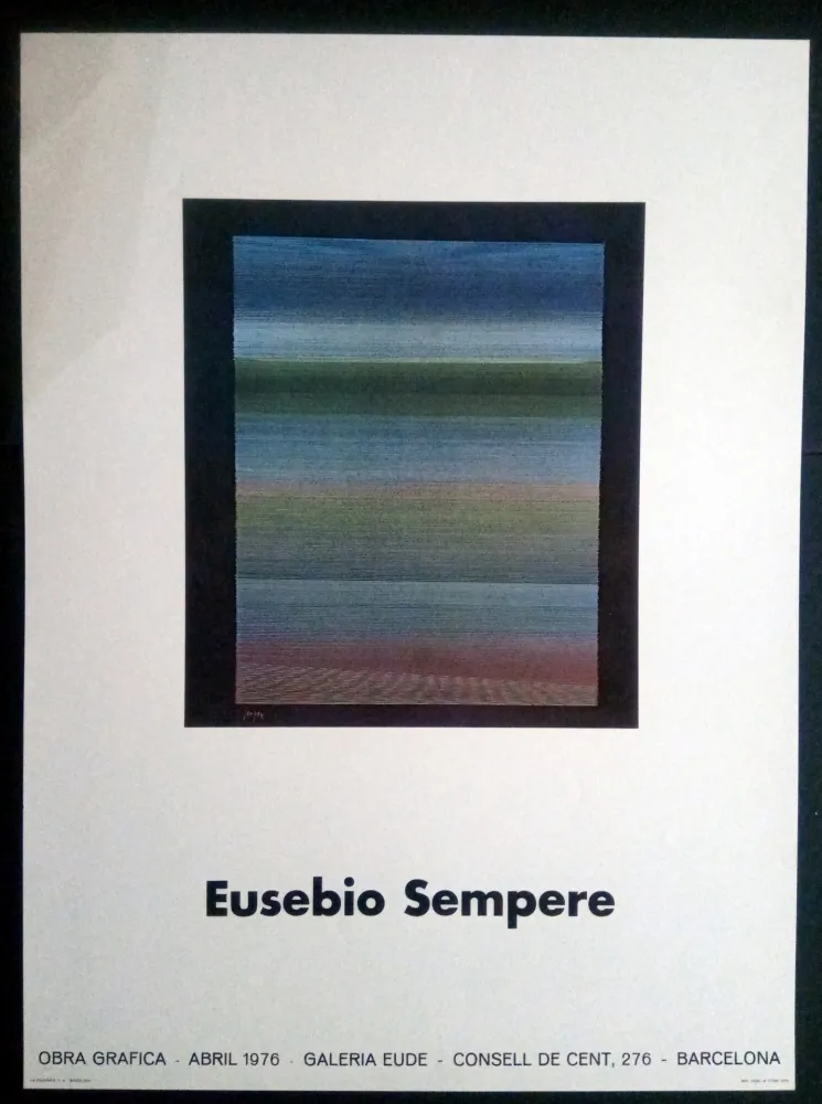 Affiche Sempere - EUSEBIO SEMPERE GALERIA EUDE 1976