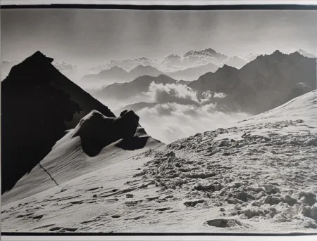 Photographie Senn - Am Bishorn, 1974.