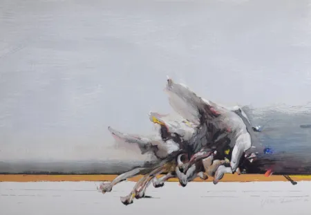 Sérigraphie Shahabuddin - Le Saut