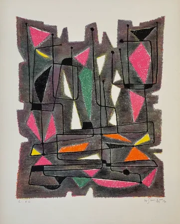 Lithographie Singier - Le Fureur de Nicolas de Bocagne 