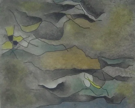 Aquatinte Singier - Sable et Eau