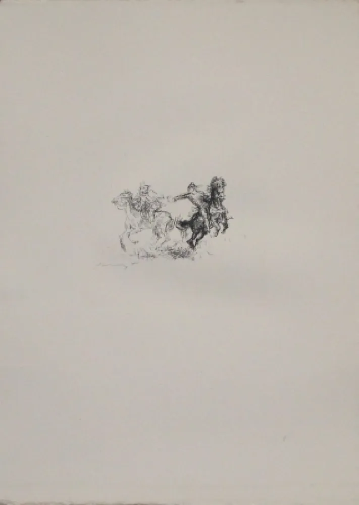 Lithographie Slevogt - Die feindlichen Brüder 