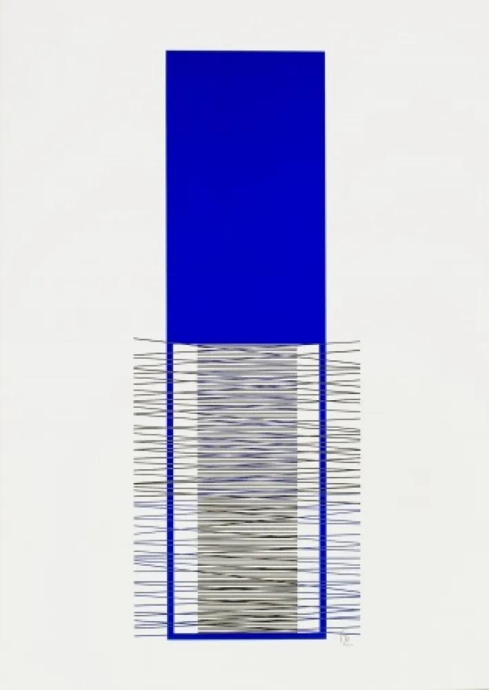 Sérigraphie Soto - Caroni (Blue) 