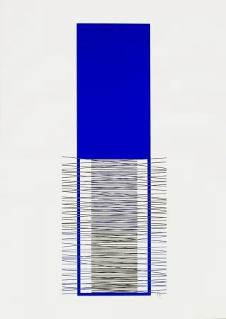 Sérigraphie Soto - Caroni (Blue) 