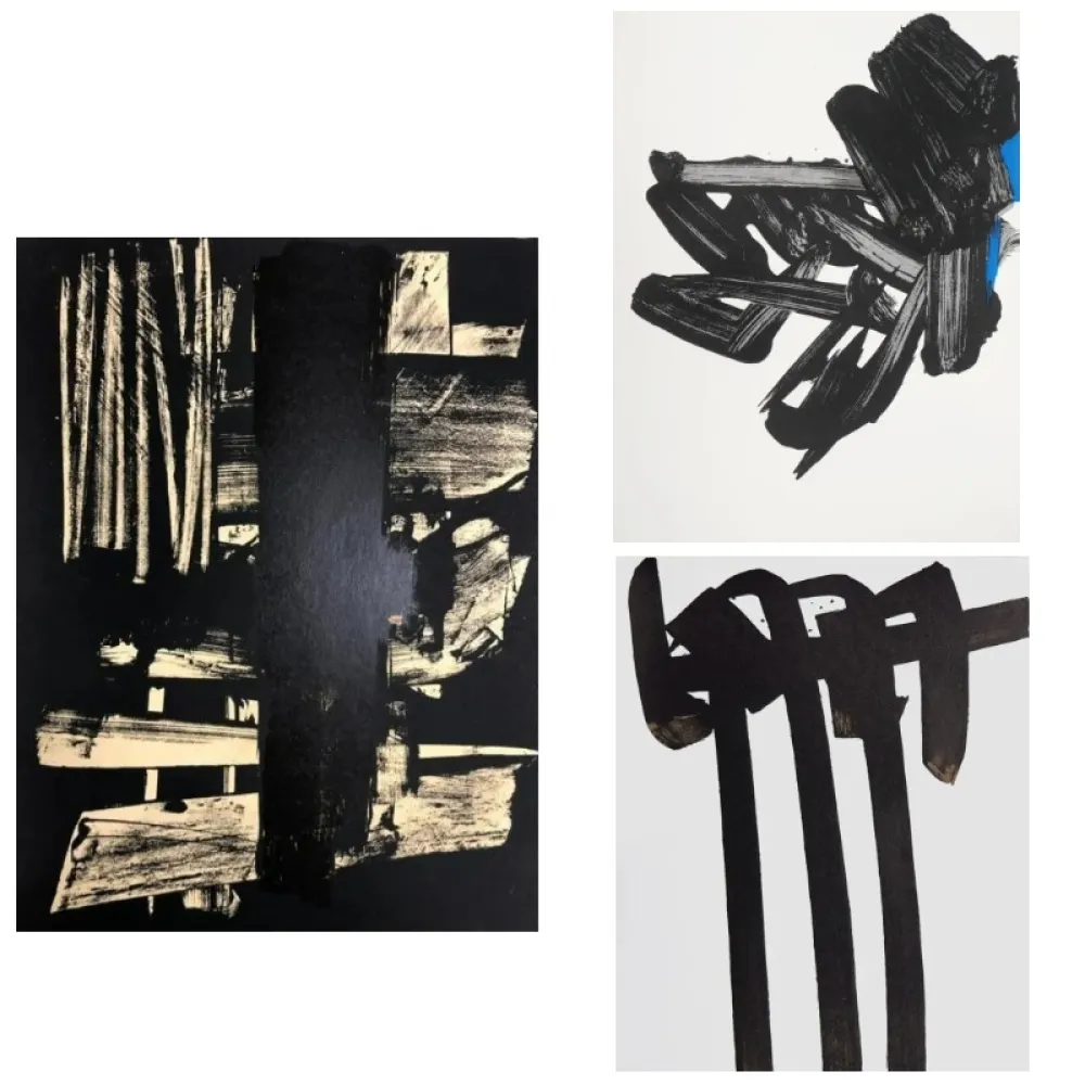 Lithographie Soulages - 3 Lithographs