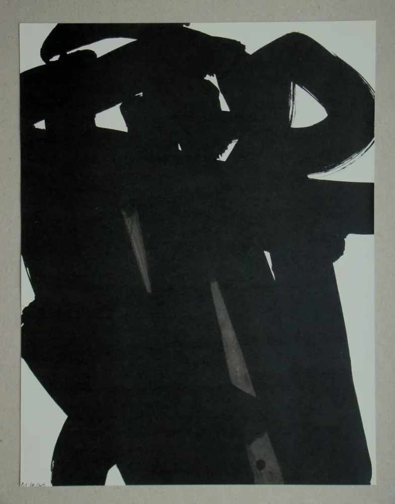 Lithographie Soulages (After) - Gouache, 1966