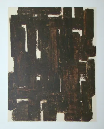 Lithographie Soulages (After) - Peinture sur papier - 1948