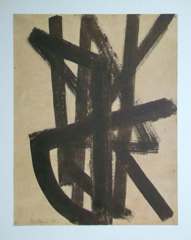 Lithographie Soulages (After) - Peinture sur papier - 1948