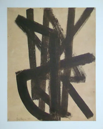 Lithographie Soulages (After) - Peinture sur papier - 1948