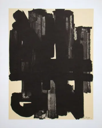 Lithographie Soulages (After) - Peinture sur papier - 1953