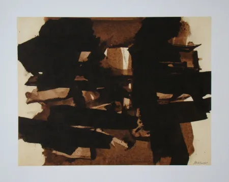 Lithographie Soulages (After) - Peinture sur papier - 1960