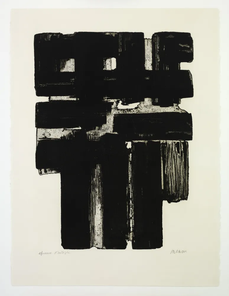 Aucune Technique Soulages - Eau Forte 10b