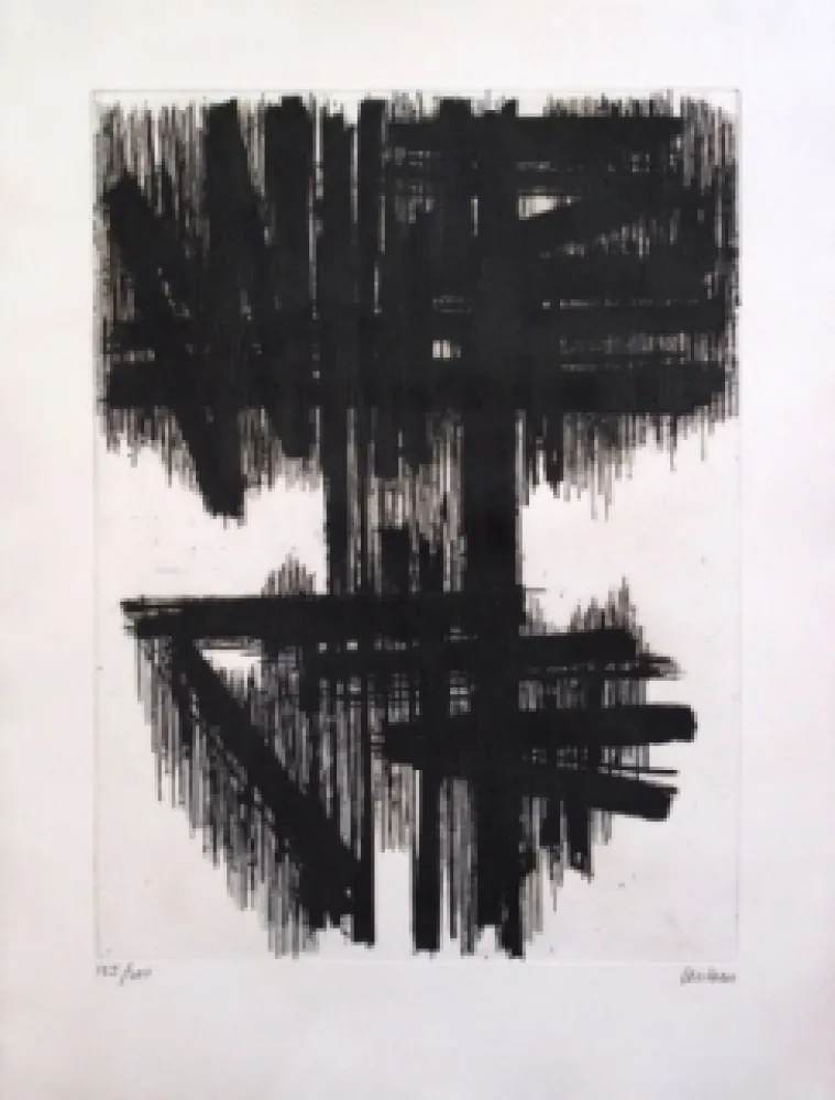 Eau-Forte Soulages - Eau forte n° 6