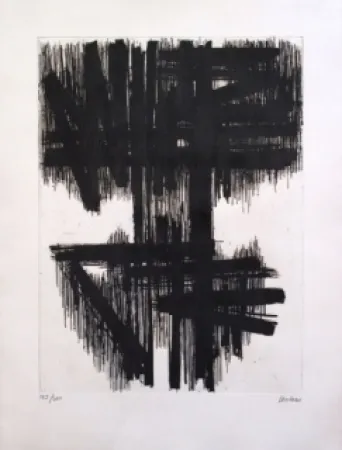 Eau-Forte Soulages - Eau forte n° 6