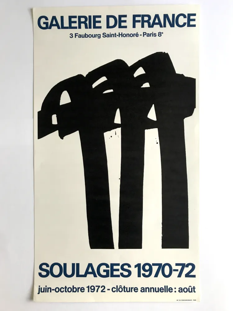 Affiche Soulages - Galerie de France