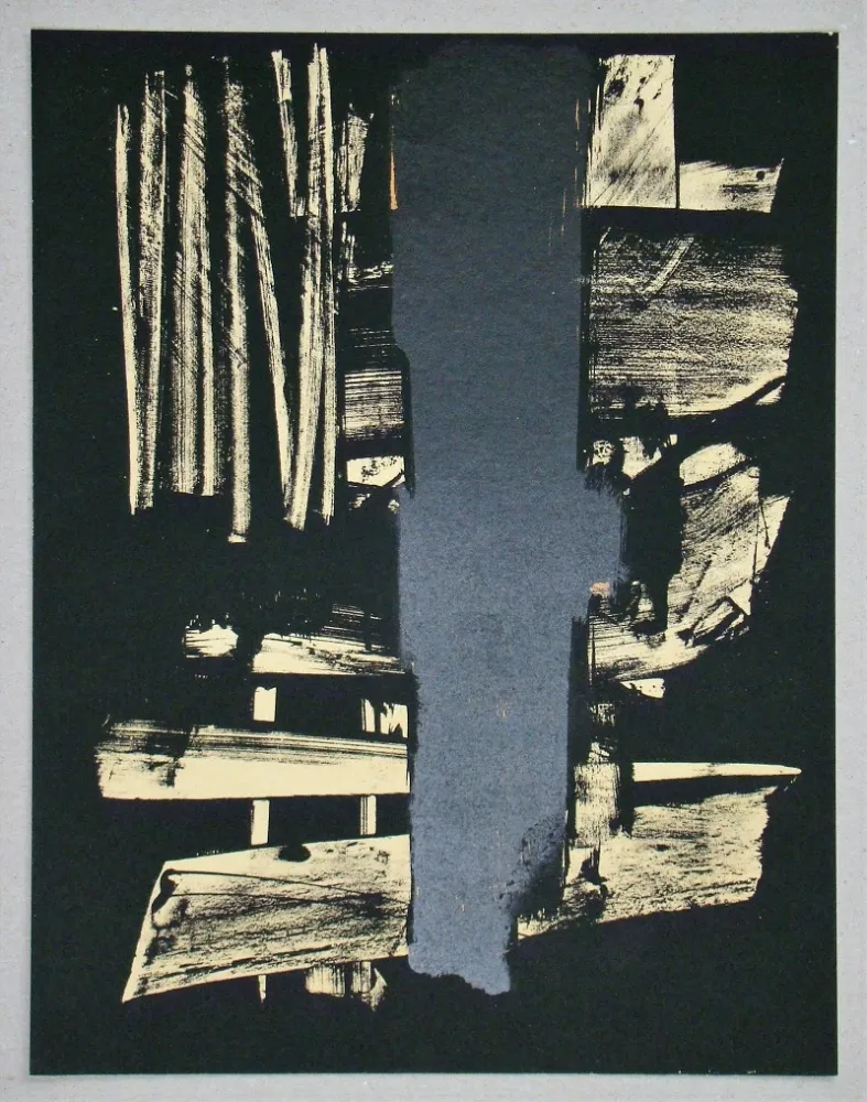 Lithographie Soulages - Lithographie N°9