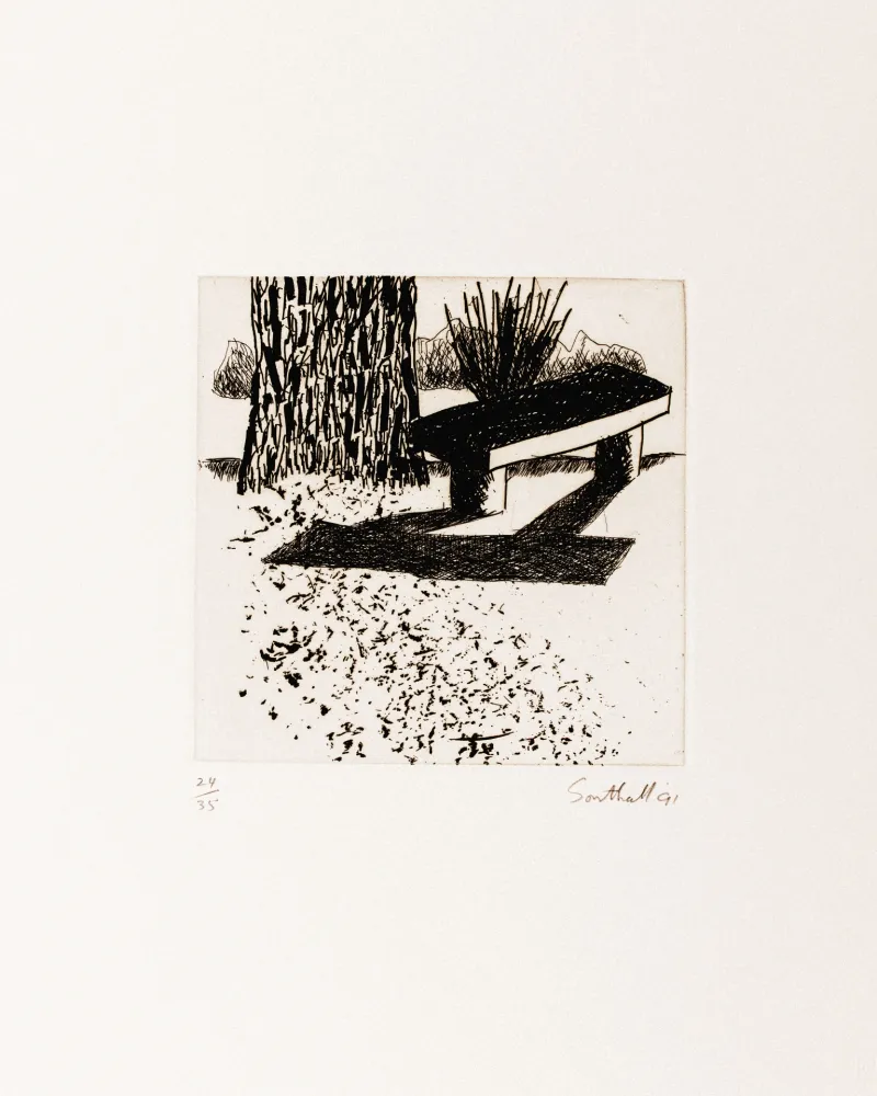 Gravure Southall - From Black and White of Brick and Bark (Bench)