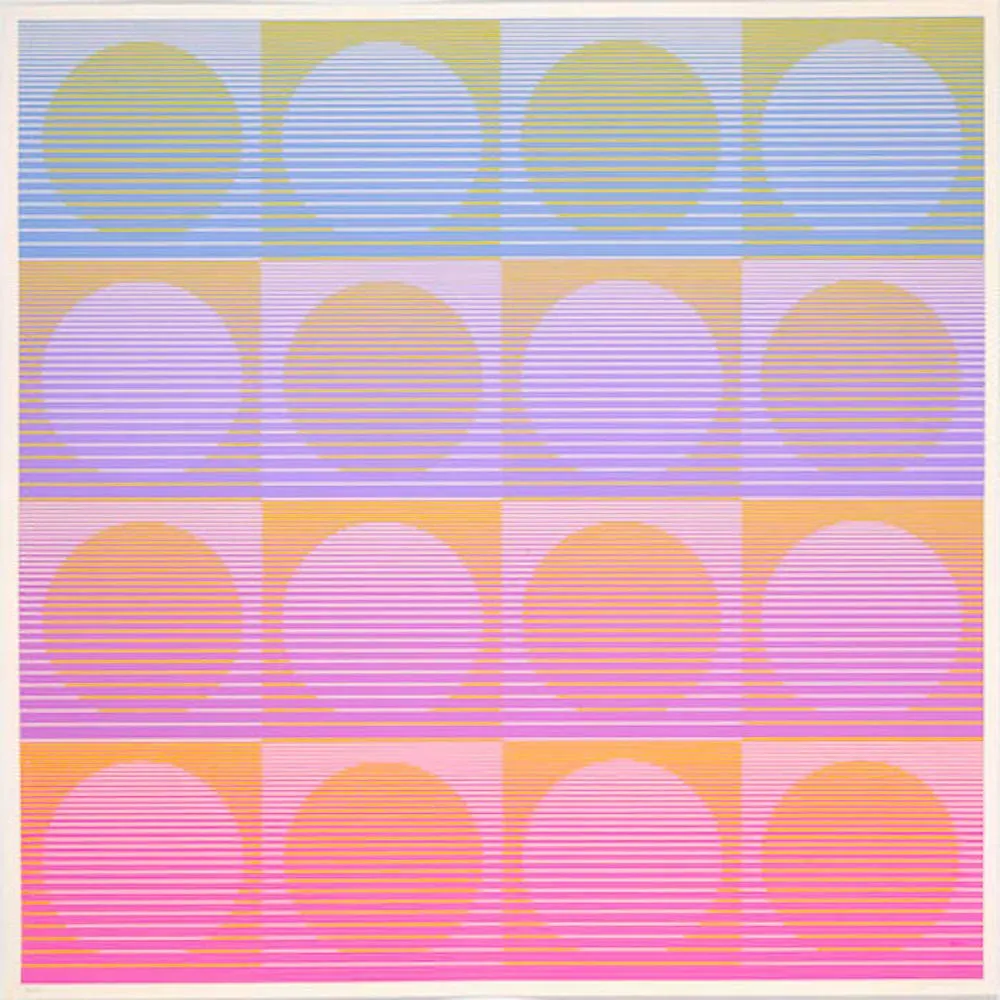 Sérigraphie Stanczak - Aerial, from Twelve Progressions