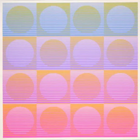 Sérigraphie Stanczak - Aerial, from Twelve Progressions