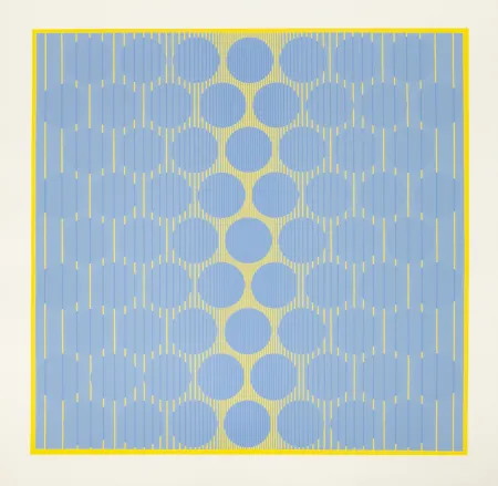 Sérigraphie Stanczak - Blue Circles, from Eight Variants