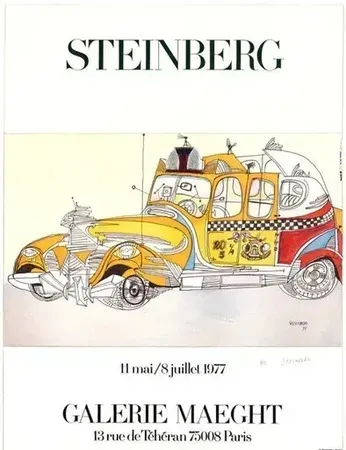 Lithographie Steinberg - Exposition Maeght (1977)