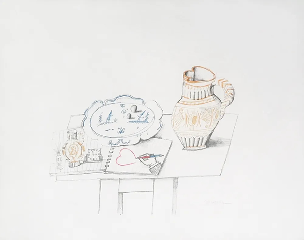 Lithographie Steinberg - Mois du coeur(1974)