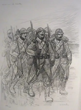 Lithographie Steinlen - Chanson de route