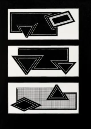Lithographie Stella - Black Stack