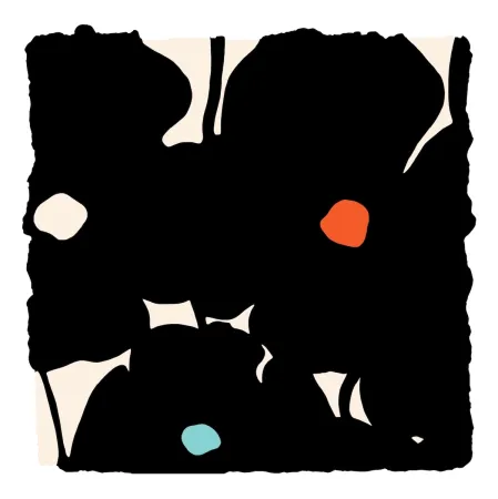 Sérigraphie Sultan - Three Black Poppies