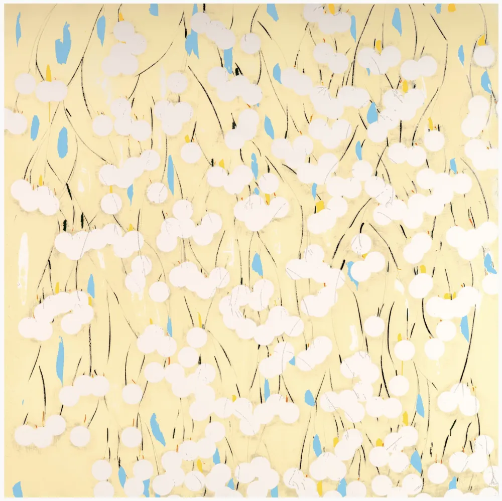 Sérigraphie Sultan - White Mimosa