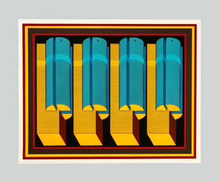 Sérigraphie Sutej - Geometrico mobile (arancio)