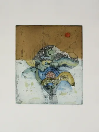 Eau-Forte Et Aquatinte Takahashi - Rote Sonne / Red Sun