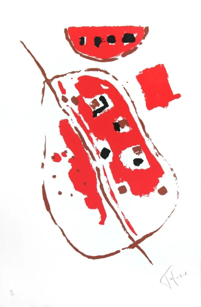 Lithographie Tal Coat - Menton