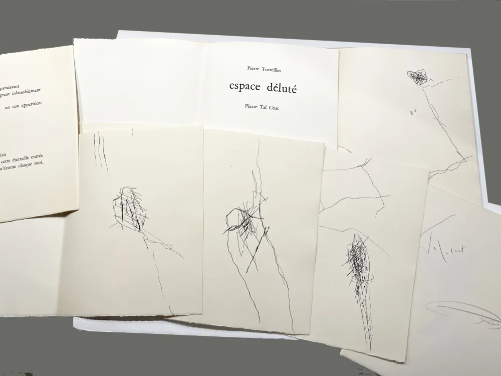 Livre Illustré Tal Coat - Pierre Torreilles : ESPACE DÉLUTÉ. 7 gravures originales de Pierre Tal Coat.