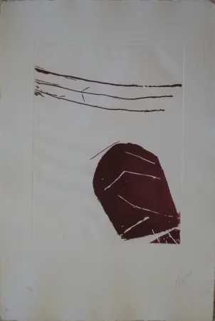 Eau-Forte Et Aquatinte Tal Coat - Planche de l'almanach