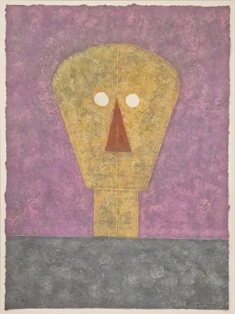 Gravure Tamayo - Cabez sobre fondo Rosa