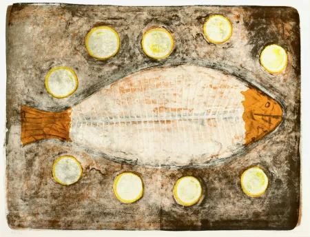 Lithographie Tamayo - Demi Poisson (Half fish)