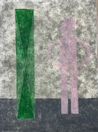 Eau-Forte Tamayo - Hombre en rosa