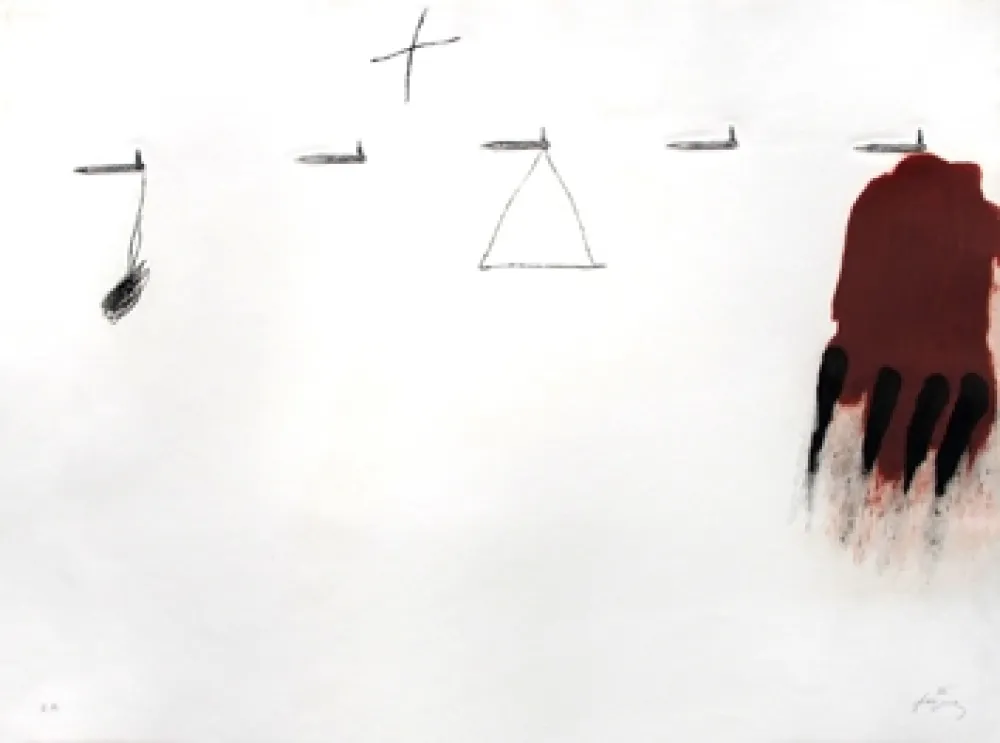 Gravure Tàpies - Claus i ditades	