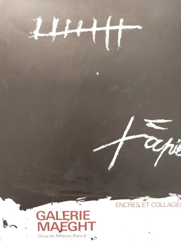 Affiche Tàpies - Encres et collages