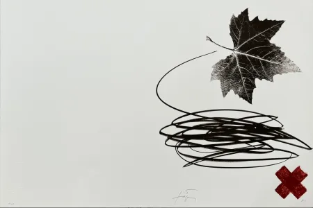 Lithographie Tàpies - Neujahrskarte