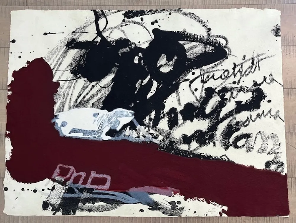 Eau-Forte Et Aquatinte Tàpies - Roig i negre 5