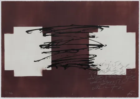Lithographie Tàpies - Suite 63 x 90 (No 8)